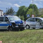Wypadek z udziałem radiowozu w Szczecinku – jedna osoba w szpitalu