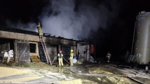Pożar gospodarstwa rolnego w Chlebowie