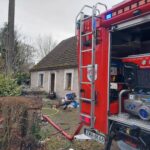 Pożar budynku jednorodzinnego w powiecie wałeckim