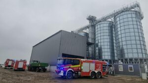Pożar suszarni zboża na terenie gminy Debrzno
