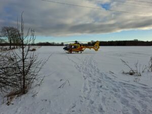 Zabrakło karetek – do poszkodowanej zadysponowano śmigłowiec