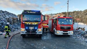 Pożar w zakładzie zagospodarowania odpadów