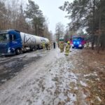 Zderzenie cysterny przewożącej gaz z dostawczakiem
