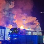 Ogromny pożar w Polanowie – doszczętnie spłonął market