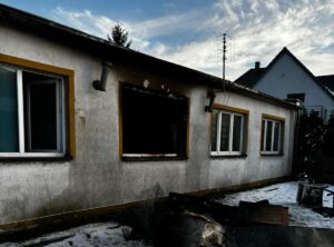 Pożar baraku mieszkalnego w Czarnem