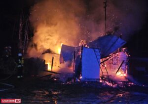Pożar budynku gospodarczego w Grochowiskach