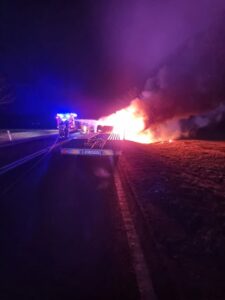 Pożar samochodu osobowego na DK-22