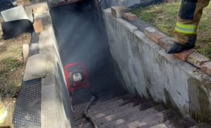 Pożar kotłowni w Rzęśnicy