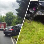 Wypadek drogowy na DW 171 w Grzmiącej
